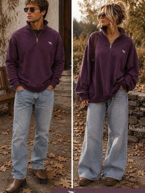 Rodd & Gunn‎ Quarter Zip Pullover Sweatshirt Men’s Purple Burgundy Size Large